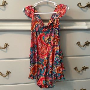 POSH PEANUT - Elliana ruffled bamboo bubble 18-24 EUC